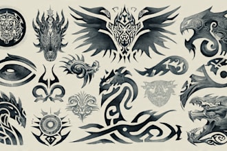 design a polynesian maori tribal tattoo