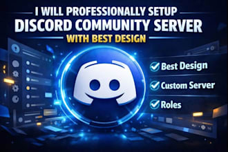 professionally setup discord community server with design