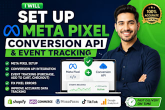 setup meta pixel, conversion API and events tracking