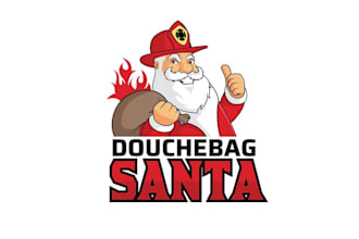 design secret society douche bag santas logo