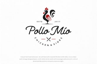 do modern wonderful beautiful chicken logo