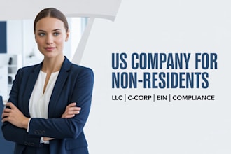 register US llc or c corp for non residents with ein compliance and address
