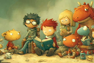 create top quality cartoon characters for childrens books and commercial art