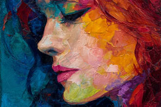 create a digital abstract art illustration
