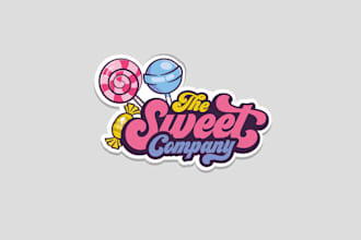 design colorful candy store logo