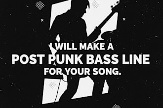 record a dark post punk, goth or ebm bassline for your song
