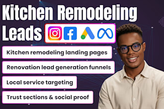 home improvement kitchen remodeling renovation lead generation landing page
