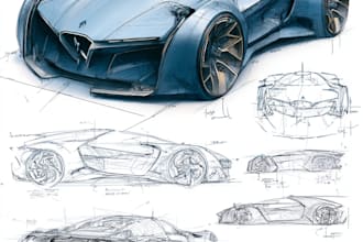 sketch and design concept car for your choice