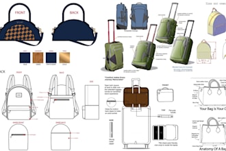 do bag design, bag tech pack, handbag, backpack design, tote bag design luggage