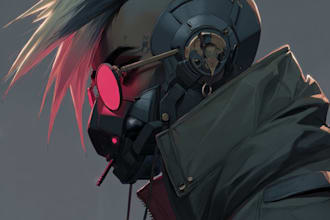 draw cyberpunk character art