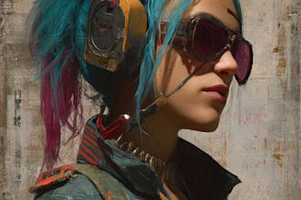 make cyberpunk character art