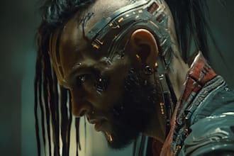 create cyberpunk character art