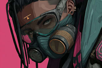 draw cyberpunk character art