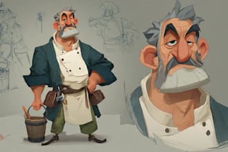 do 2d character design of any kind