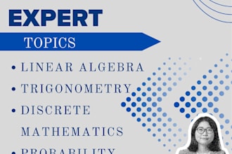do linear algebra, calculus, statistics,trigonometry tasks