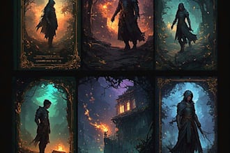 design fantasy, sci fi, horror, and mystery book covers