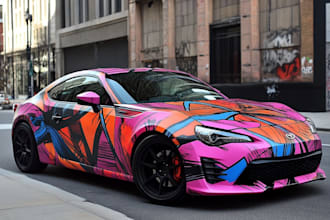 create professional racing car wrap design