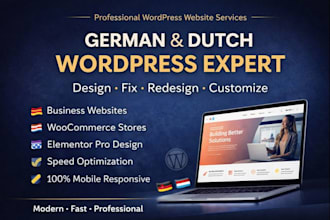 design german wordpress website redesign woocomerce business website