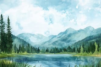 paint landscapes in watercolor