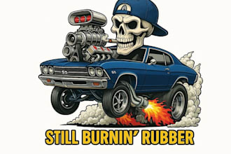 design high quality skull t shirt logo with unlimited revision