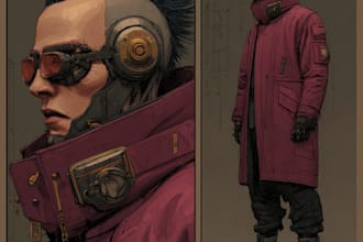 design cyberpunk character art