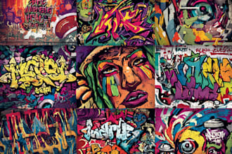 create custom graffiti art designs murals and wall arts