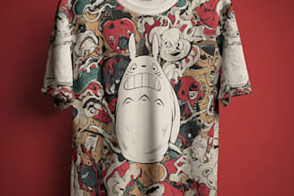 do a japanese t shirt illustration