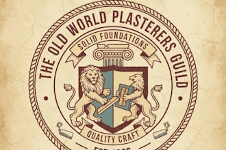 design a unique vintage plastering logo