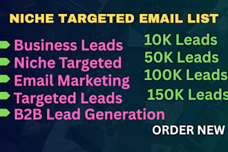 provide niche targeted active email list