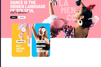 design dance school website design