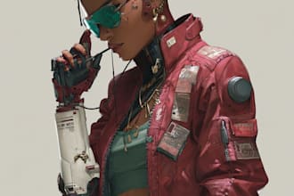 create cyberpunk character art