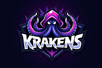 make a high quality kraken octopus logo  in one day