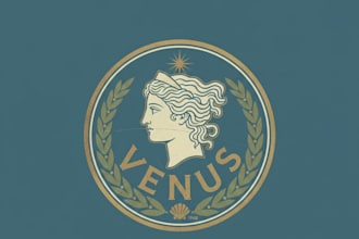design a unique vintage venus logo