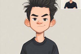 draw cute cartoon portrait