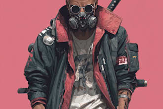 draw cyberpunk character art
