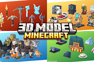 make 3d model minecraft from blockbench