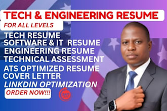 write a professional ats resume for tech, engineering roles
