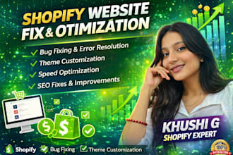 fix shopify website issues, bugs, and errors