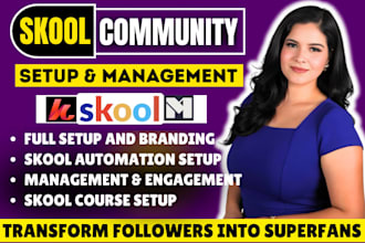 skool manager community setup automation branding promote online course creation