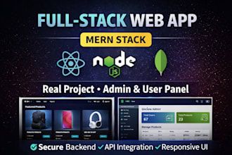 develop a modern full stack ecommerce web application