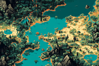 draw vector map in illustrator