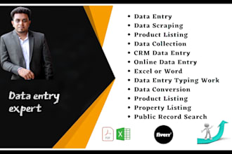 do excel data entry, find emails, data cleaning