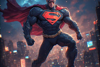 design super hero comic or character illustration