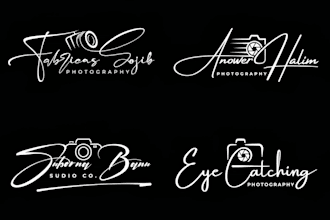 do modern signature, photography, and watermark logo design