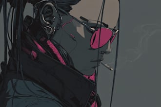 make a cyberpunk character art