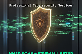 do nmap port scanning and firewall configuration for server security