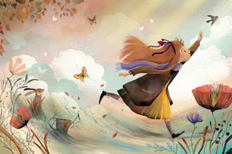 watercolor children book illustration