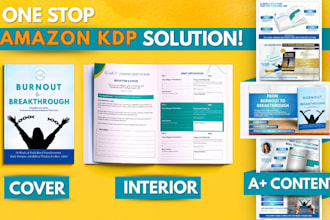 design amazon KDP paperback cover, low content book, a plus content