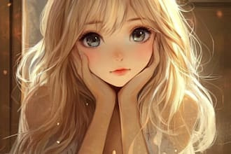 illustrate your character in cartoonish or marvel anime