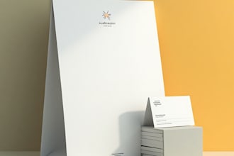 design professional business card and editable letterhead